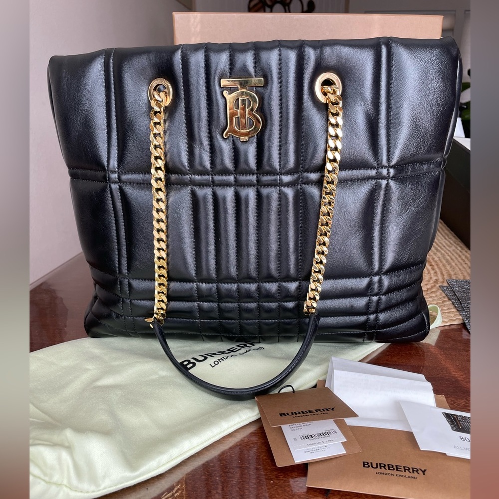 Burberry Medium Lola Quilted Leather Shopper.